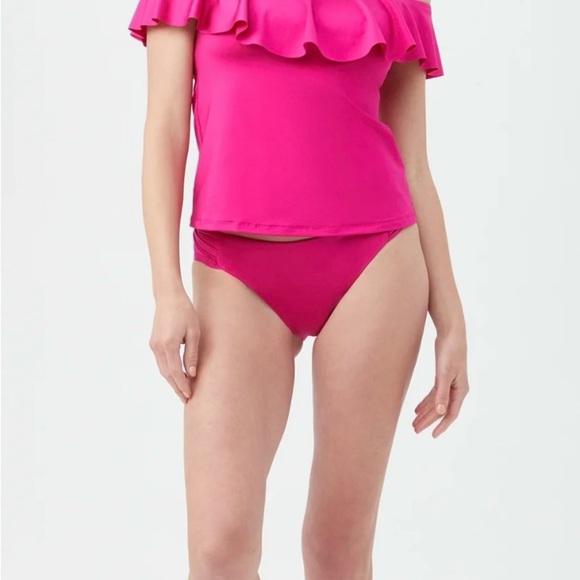 NWT Trina Turk
Women's Monaco Ruffled Off-The-Shoulder Tankini Top size 12 - Picture 4 of 6